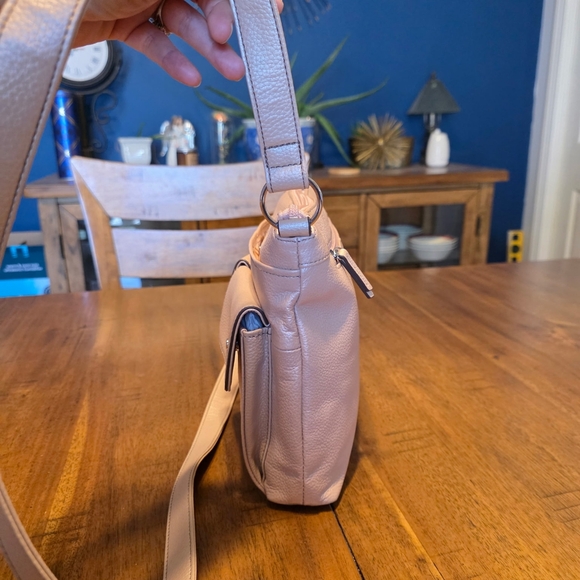 Tignanello Voyager Convertible Crossbody Bag Metallic Rose - Picture 2 of 13